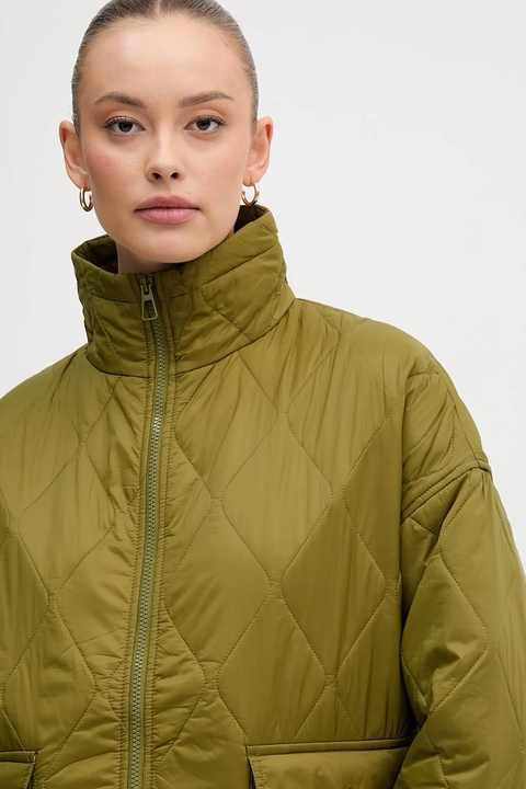 United Colors of Benetton kurtka kolor zielony przejściowa oversize 2YRYDN080 - zdjęcie produktu nr 2