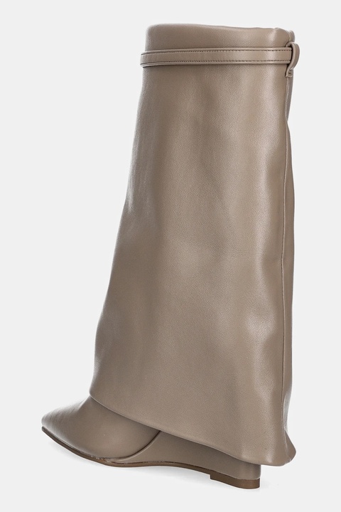 Steve Madden botki Shocker damskie kolor beżowy na koturnie 11002871 - zdjęcie produktu nr 2