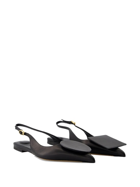 Jacquemus The Duelo flat slingback pumps - Black - zdjęcie produktu nr 2