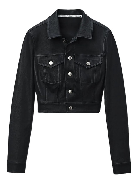 Alexander Wang button-fastening trucker jacket - Black - zdjęcie produktu nr 1