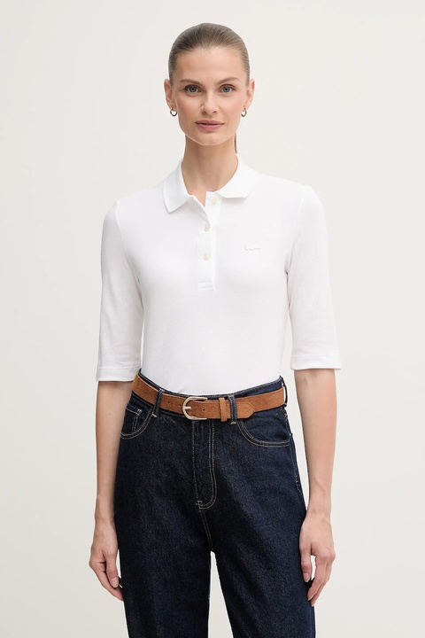 Lacoste t-shirt bawełniany kolor biały - zdjęcie produktu nr 1
