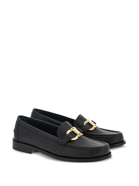 Ferragamo logo-plaque leather loafers - Black - zdjęcie produktu nr 2