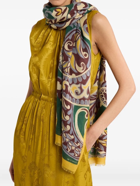 ETRO paisley floral scarf - Yellow - zdjęcie produktu nr 2