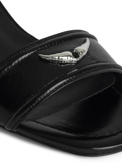 Zadig&Voltaire 63mm Caprese Wings sandals - Black - zdjęcie produktu nr 2