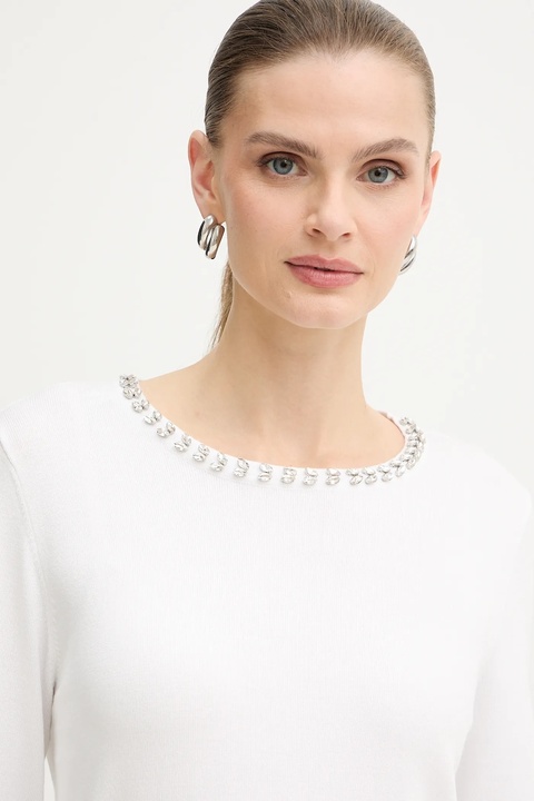 Morgan sweter damski kolor biały lekki MBUI - zdjęcie produktu nr 2