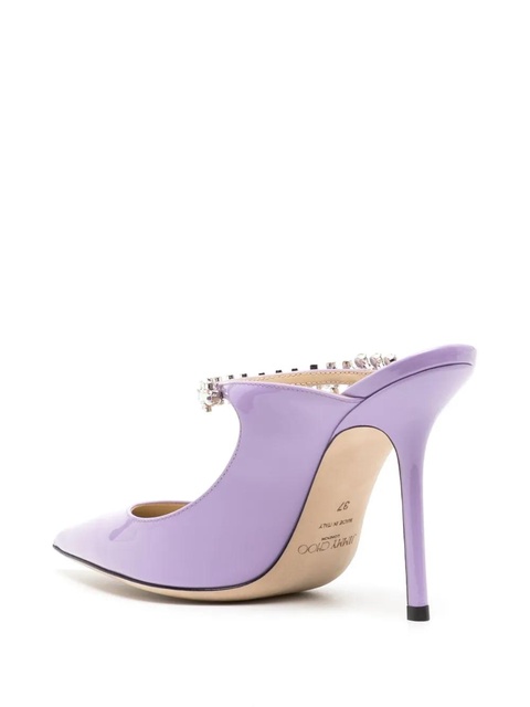 Jimmy Choo Bing 100mm crystal-embellished mules - Purple - zdjęcie produktu nr 2