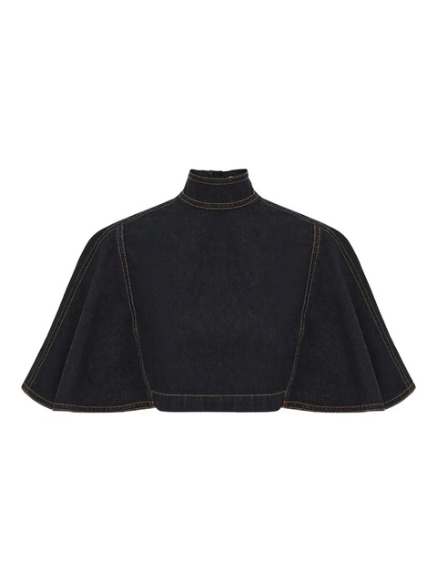 ZIMMERMANN high-neck flared denim coat - Blue - zdjęcie produktu nr 1
