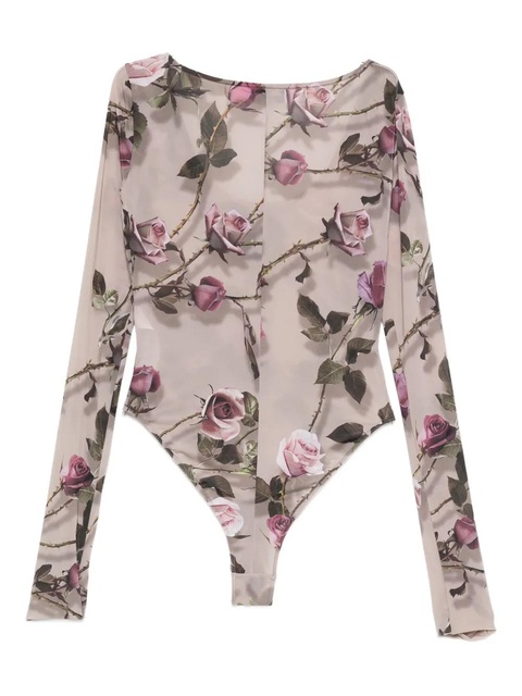 Blumarine floral-print body - Grey - zdjęcie produktu nr 2