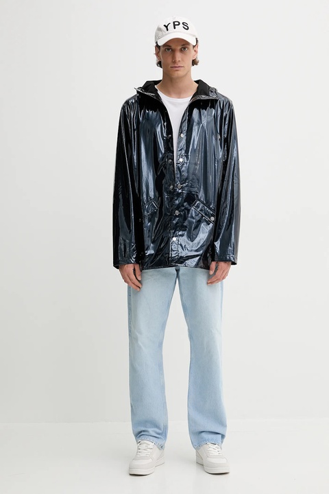 Rains kurtka 12010 Jacket kolor granatowy przejściowa 12010 - zdjęcie produktu nr 2