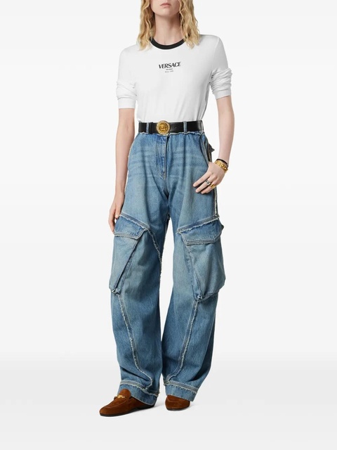 Versace long-sleeved logo-motif top - White - zdjęcie produktu nr 1