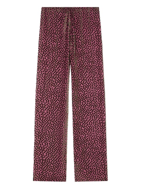DRIES VAN NOTEN elasticated polka-dot trousers - Pink - zdjęcie produktu nr 1