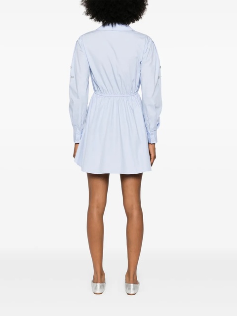 Self-Portrait crystal-embellished shirtdress - Blue - zdjęcie produktu nr 2