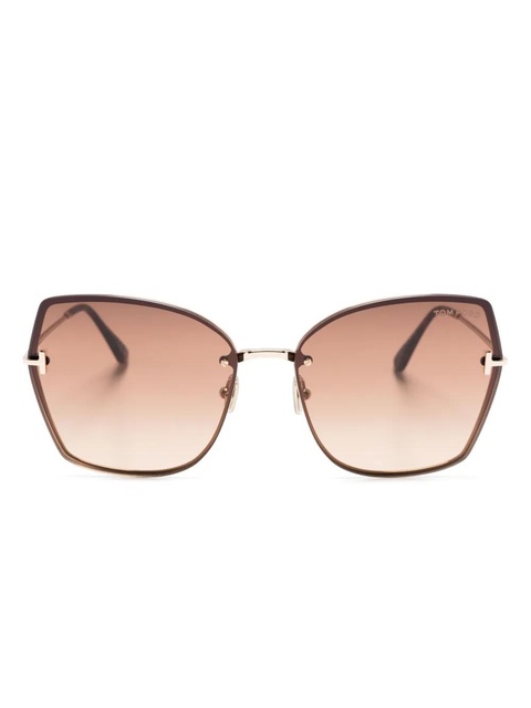 TOM FORD Eyewear oversize-frame sunglasses - Brown - zdjęcie produktu nr 1