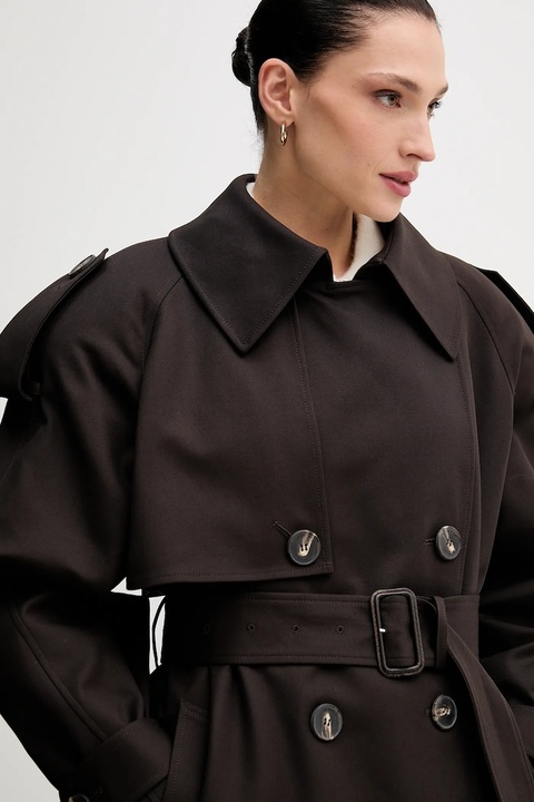 La Mania płaszcz JUNO kolor brązowy JUNO - zdjęcie produktu nr 2