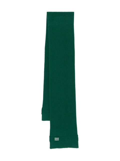 Miu Miu ribbed-knit scarf - Green - zdjęcie produktu nr 2