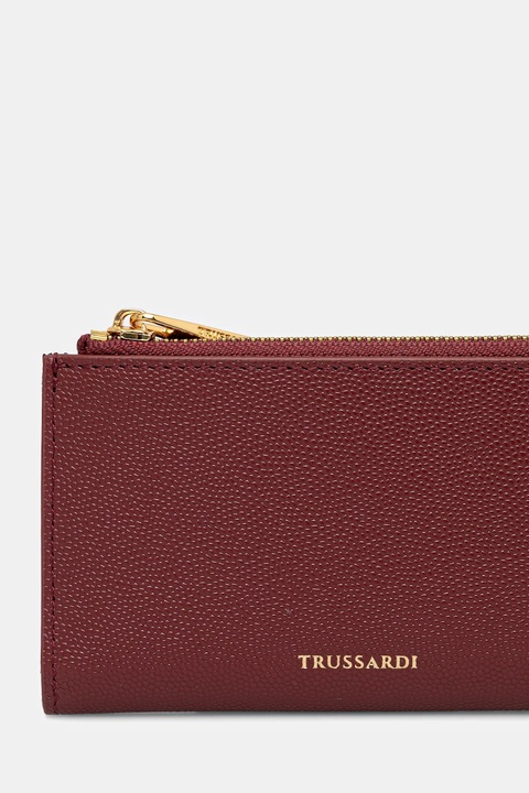 Trussardi portfel skórzany damski kolor bordowy I040E000071N - zdjęcie produktu nr 2