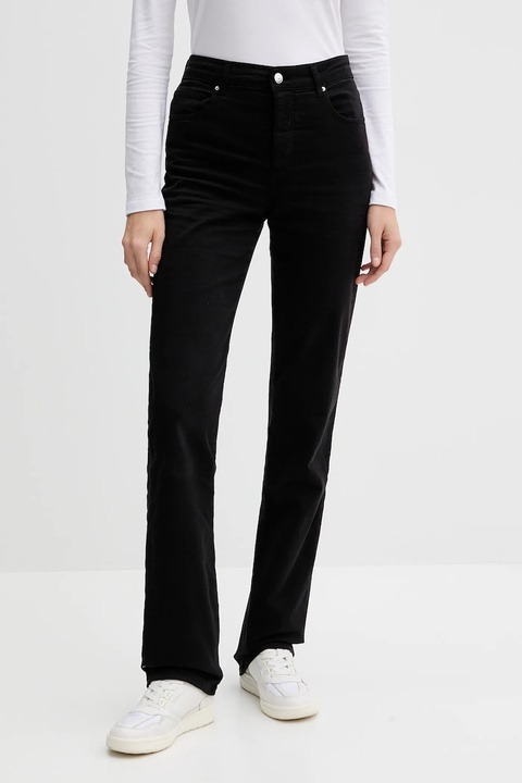 Armani Exchange spodnie damskie kolor czarny dopasowane high waist XW000072 AF12862 - zdjęcie produktu nr 1