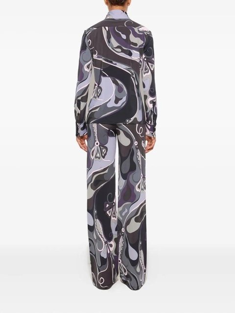 PUCCI orchidee print satin shirt - Black - zdjęcie produktu nr 2