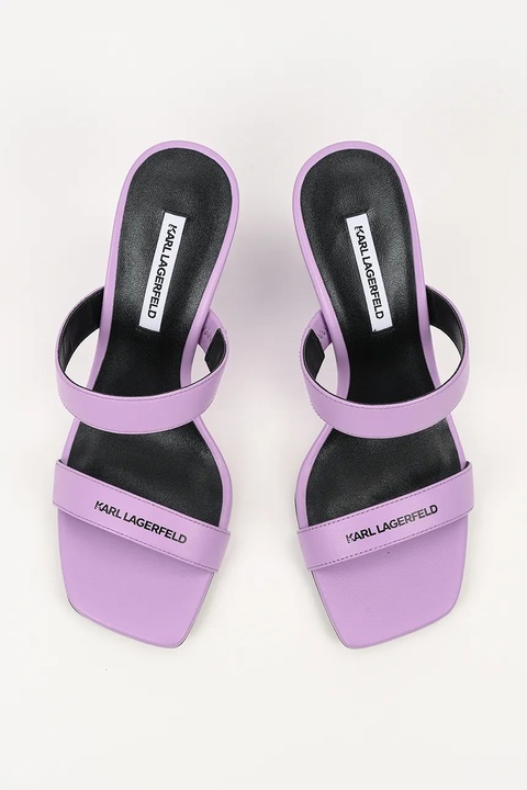 Karl Lagerfeld klapki skórzane WAVERLY damskie kolor fioletowy KL34611 - zdjęcie produktu nr 2