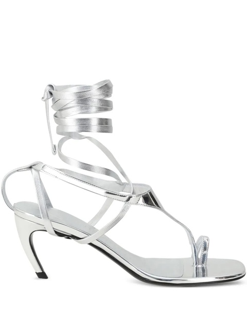 The Attico 65mm customizable sculptural-heel sandals - Silver - zdjęcie produktu nr 1