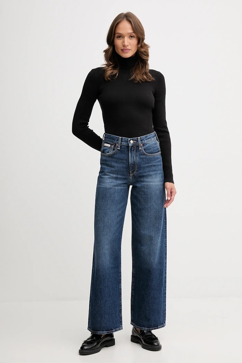 Calvin Klein Jeans jeansy bawełniane kolor granatowy LV147B933G - zdjęcie produktu nr 2