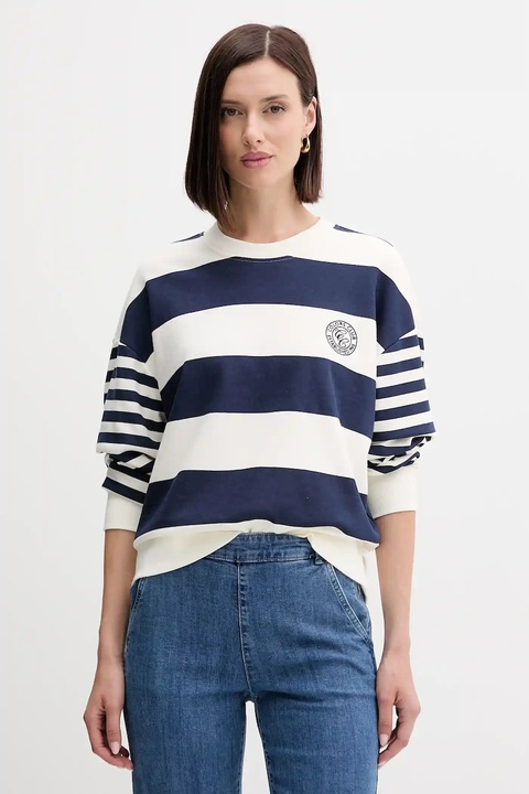 United Colors of Benetton bluza damska kolor granatowy wzorzysta 3Y04D10AM - zdjęcie produktu nr 1