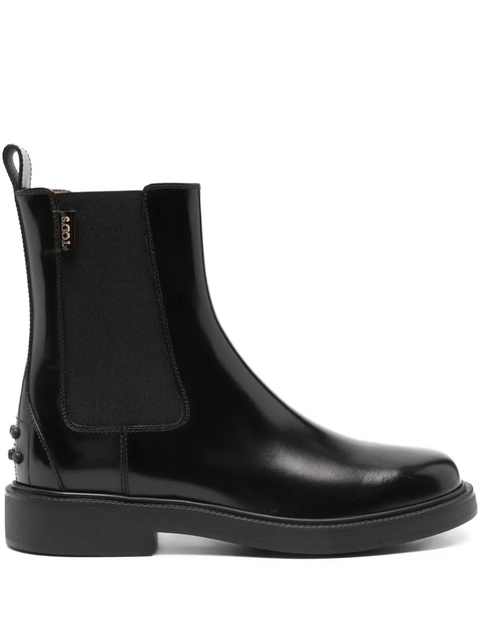 Tod's elastic-panel leather chelsea boots - Black - zdjęcie produktu nr 1