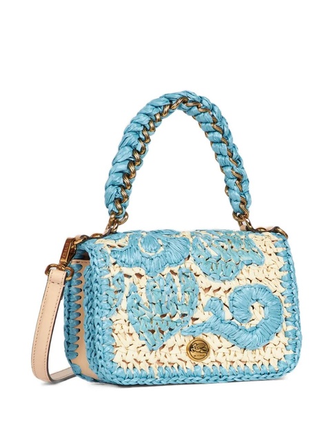 ETRO mini raffia tote bag - Blue - zdjęcie produktu nr 2