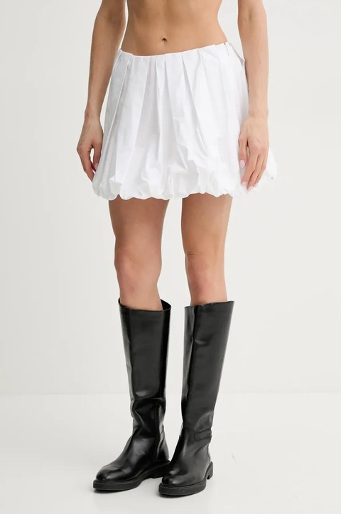 Pinko spódnica bawełniana kolor biały mini rozkloszowana 105183 A2LD - zdjęcie produktu nr 1