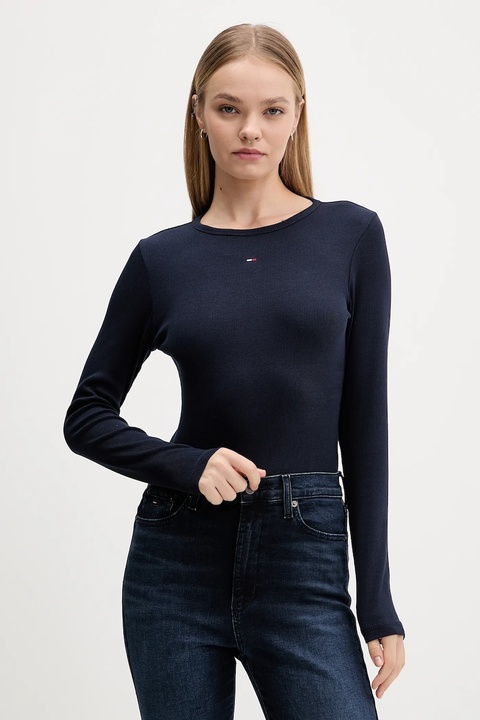 Tommy Jeans longsleeve 2-pack damski kolor granatowy DW0DW17716 - zdjęcie produktu nr 1
