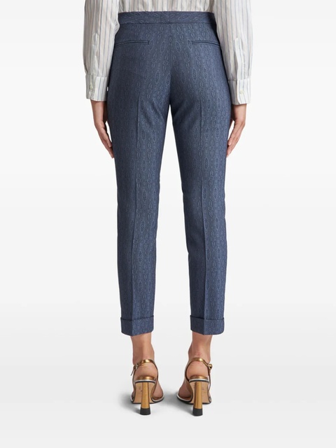 ETRO geometric-pattern tailored trousers - Blue - zdjęcie produktu nr 2