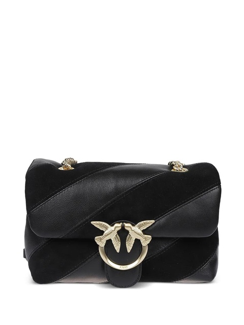 PINKO Galleria Love quilted-leather chain crossbody bag - Black - zdjęcie produktu nr 1