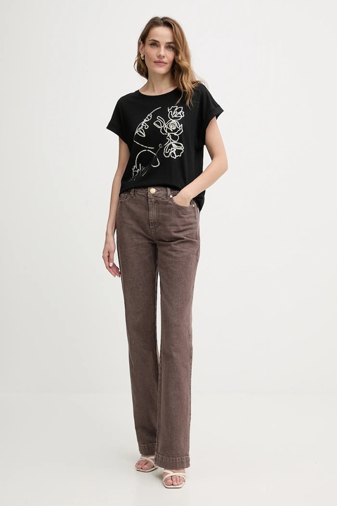 Morgan t-shirt damski kolor czarny DSUCCES - zdjęcie produktu nr 2