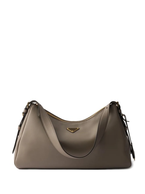Prada Aimée leather zip-top shoulder bag - Grey - zdjęcie produktu nr 1