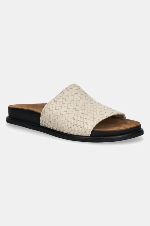 Vagabond Shoemakers klapki skórzane EFFIE damskie kolor beżowy 5922-125-37 - zdjęcie produktu nr 1