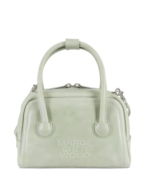 Marge Sherwood top-handle logo-plaque clutch bag - Green - zdjęcie produktu nr 2