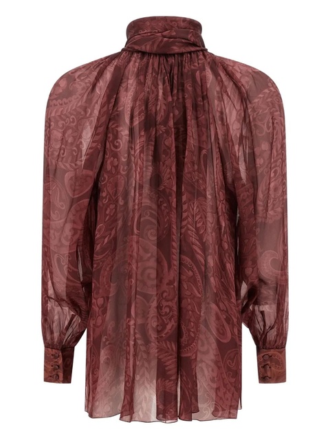 ETRO paisley-print bow blouse - Red - zdjęcie produktu nr 2