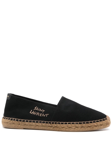 Saint Laurent logo-embroidered espadrilles - Black - zdjęcie produktu nr 2