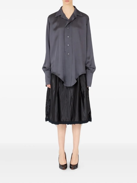 Maison Margiela long-sleeved satin shirt - Grey - zdjęcie produktu nr 2