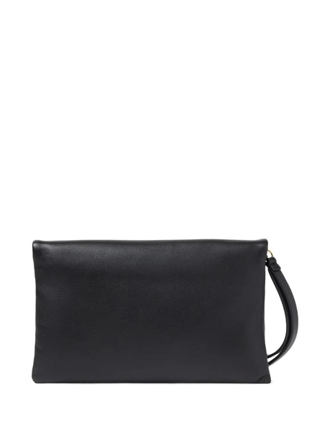 FENDI Mamma Baguette leather clucth bag - Black - zdjęcie produktu nr 2