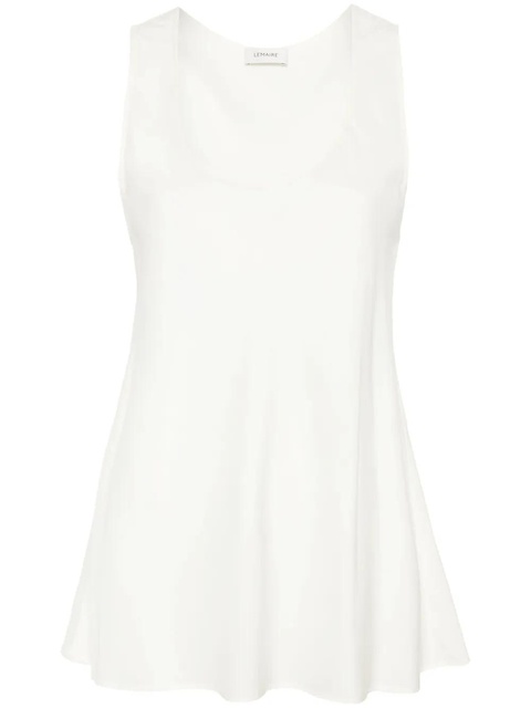 LEMAIRE scoop-neck satin tank top - White - zdjęcie produktu nr 1