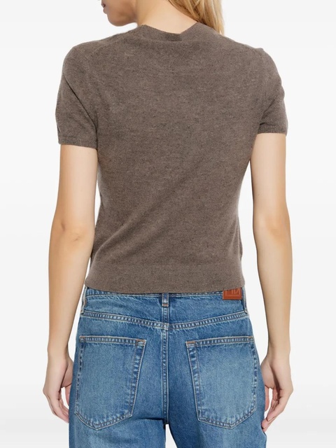 Alexander Wang logo-label knitted top - Brown - zdjęcie produktu nr 2