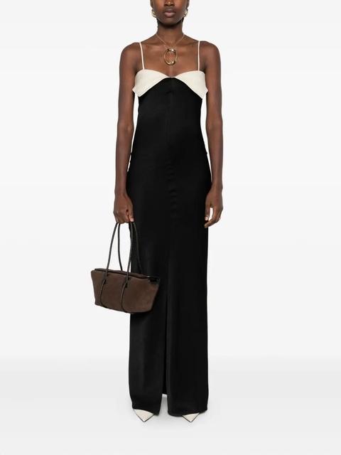 Nanushka folded-neckline maxi dress - Black - zdjęcie produktu nr 1