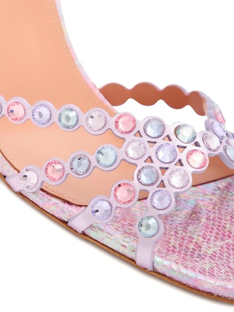Aquazzura 85mm Tequila crystal-embellishment sandals - Purple - zdjęcie produktu nr 2