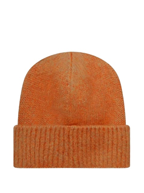 Miu Miu debossed-logo beanie hat - Orange - zdjęcie produktu nr 2