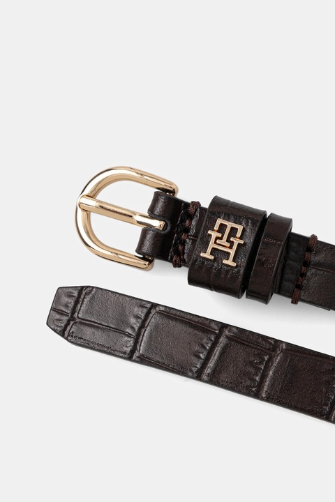 Tommy Hilfiger pasek skórzany damski kolor brązowy AW0AW17758 - zdjęcie produktu nr 1