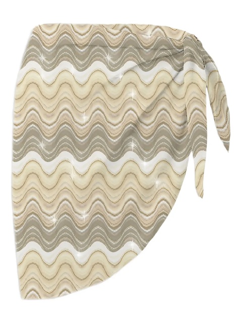 MC2 Saint Barth wave-pattern sarong - Neutrals - zdjęcie produktu nr 1