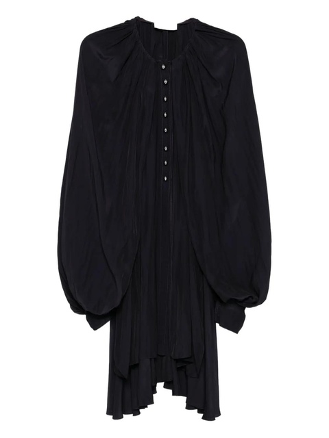 Lanvin pleated button-front mini dress - Purple - zdjęcie produktu nr 1