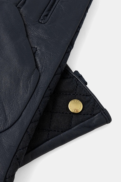 Barbour rękawiczki damskie kolor granatowy - zdjęcie produktu nr 2