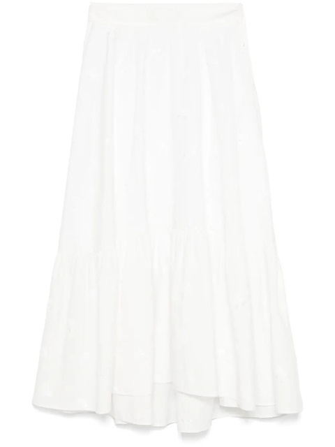 Maje floral-embroidered maxi skirt - White - zdjęcie produktu nr 1